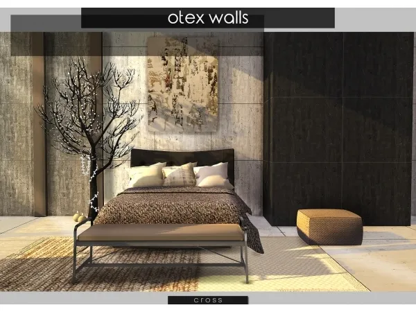 Maxis Match cross architecture OTEX Walls and Floors - The Sims 4 Custom Content