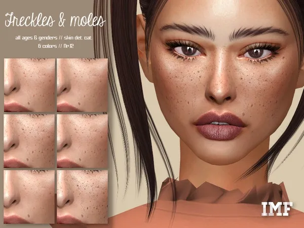 Alpha IMF Freckes moles N12 - The Sims 4 Custom Content