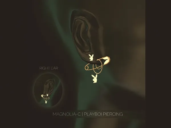 Alpha Magnolia C Playboi Piercing - The Sims 4 Custom Content