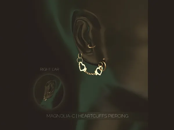 Alpha Magnolia C Heartcuffs Piercing - The Sims 4 Custom Content