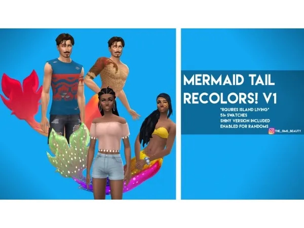 Maxis Match stella123sl Mermaid Tail Recolor V1 - The Sims 4 Custom Content