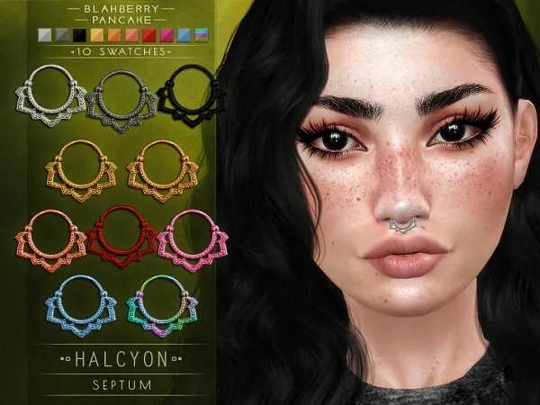 Alpha Blahberry Pancake Halcyon Septum - The Sims 4 Custom Content