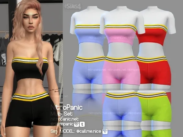 Alpha Muib Sport Set (BOTTOM) - The Sims 4 Custom Content