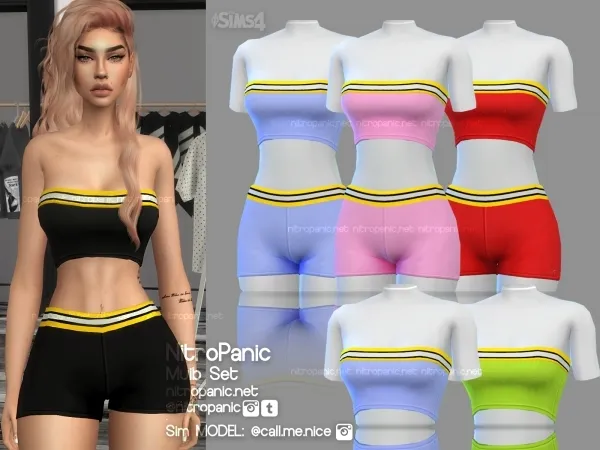 Alpha Muib Sport Set (TOP) by nitropanic - The Sims 4 Custom Content