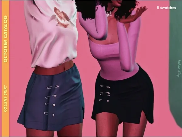Mix Collins Skirt - The Sims 4 Custom Content