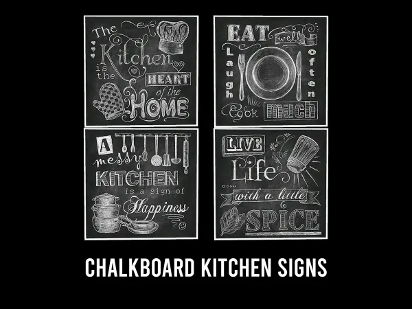 Maxis Match Chalkboard Kitchen Signs SIMS4 - The Sims 4 Custom Content