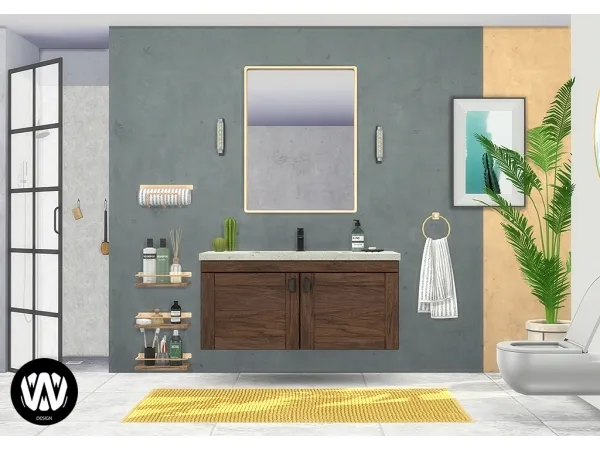Alpha wondymoondesign Pyrus Bathroom - The Sims 4 Custom Content