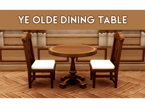 Maxis Match ye olde dining table - The Sims 4 Custom Content