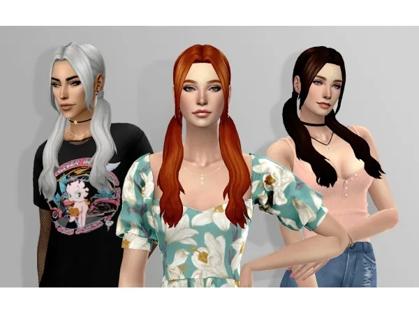 Maxis Match twin tails by simsfinds - The Sims 4 Custom Content