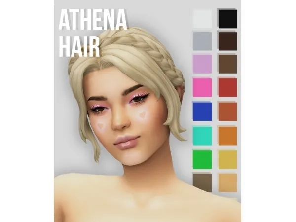 Maxis Match athena hair by okruee - The Sims 4 Custom Content