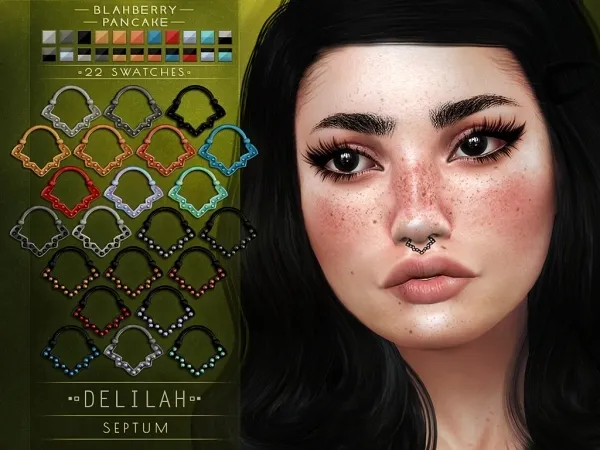 Alpha Blahberry Pancake Delilah Septum - The Sims 4 Custom Content