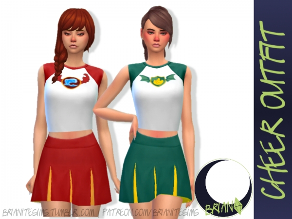 Cheerleader uniform hotsell sims 4 cc