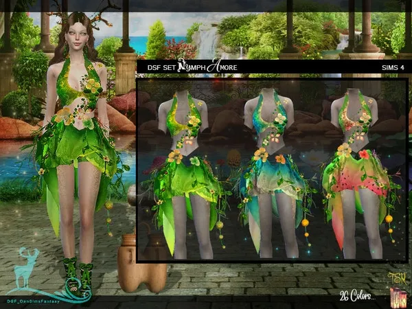 Alpha DSF SET NYMPH AMORE - The Sims 4 Custom Content