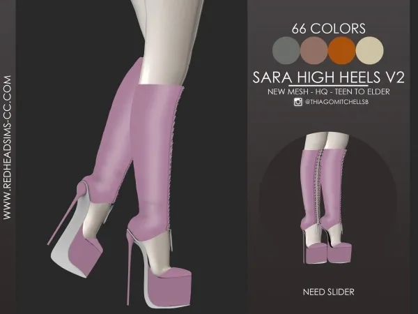 Alpha SARA HIGH HEELS V2 - The Sims 4 Custom Content