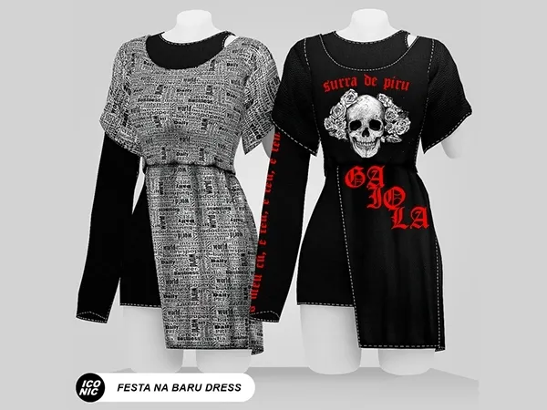 Alpha Festa Na Baru (Dress) - The Sims 4 custom content