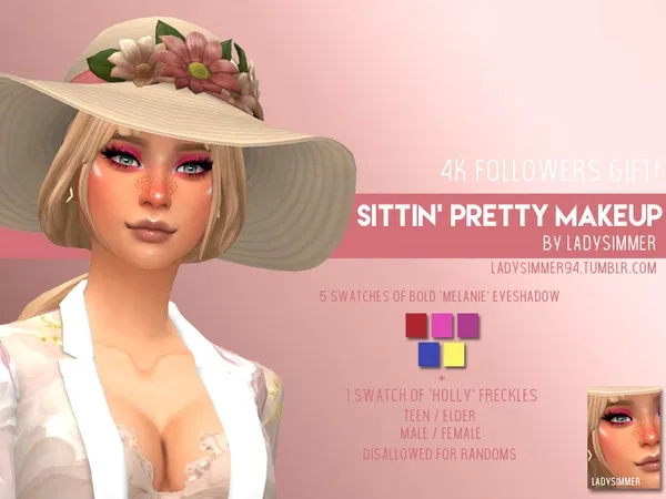 Alpha Sittin' Pretty Makeup Set - The Sims 4 Custom Content