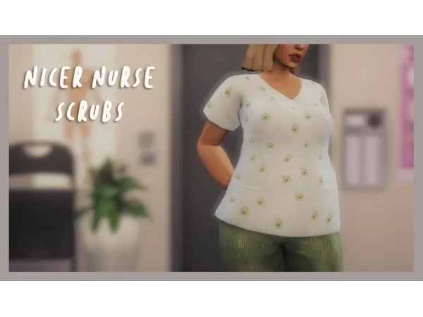 Alpha nicer nurse scrubs by simsfinds - The Sims 4 Custom Content