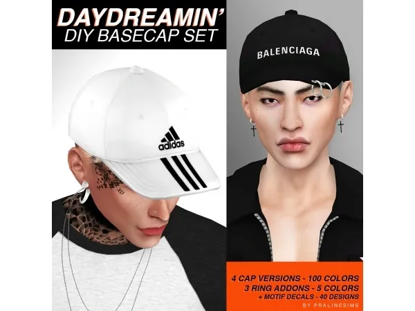 Maxis Match CAPS RINGS MOTIF DECALS - The Sims 4 Custom Content