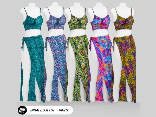 Alpha Inhai Bixa (Top Skirt) by iconic - The Sims 4 Custom Content