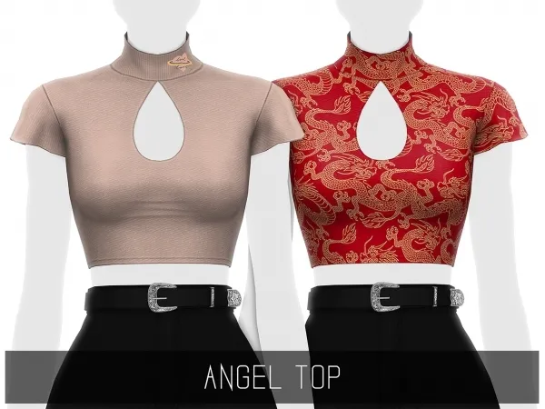 Alpha ANGEL TOP - The Sims 4 Custom Content