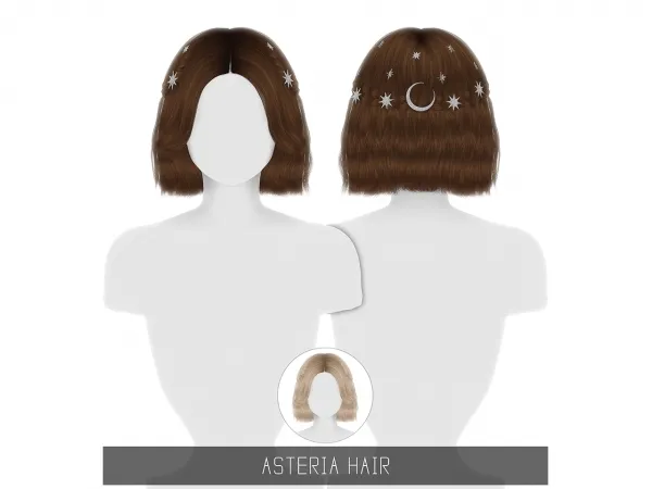 Alpha ASTERIA HAIR - The Sims 4 Custom Content