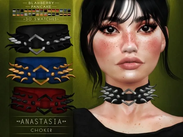 Alpha Blahberry Pancake Anastasia Choker by blahberry-pancake - The Sims 4 Custom Content