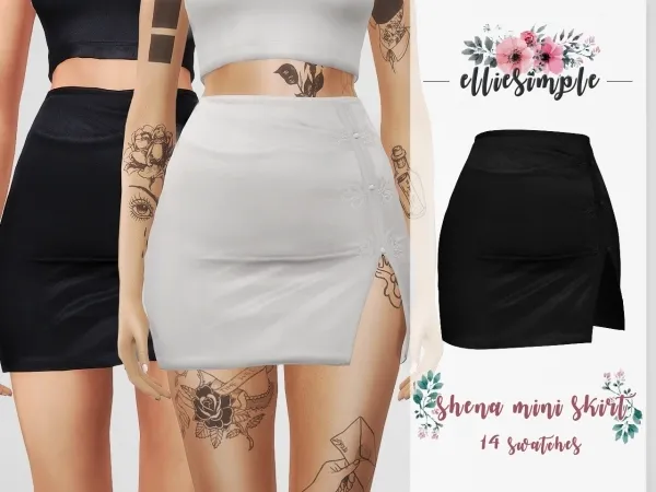 Alpha Elliesimple Shena Mini Skirt - The Sims 4 Custom Content