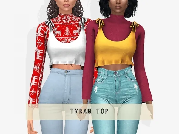Alpha Tyran Top - The Sims 4 Custom Content