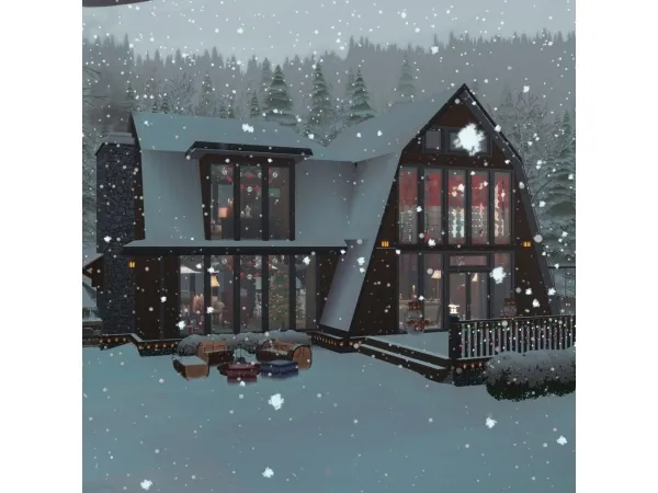 Alpha Christmas Lodge - The Sims 4 Custom Content