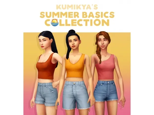 Maxis Match KUMIKYAS SUMMER BASICS COLLECTION - The Sims 4 Custom Content