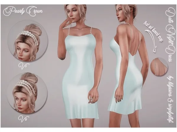 Date Night Dress & Pearl Crown