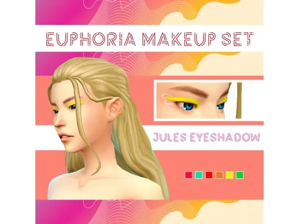Maxis Match Euphoria Inspired Makeup Set - The Sims 4 Custom Content