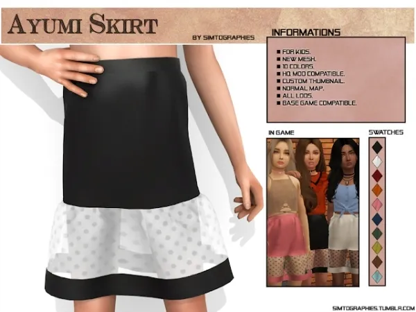 Alpha Ayumi Skirt - The Sims 4 Custom Content