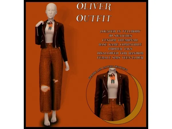 Maxis Match oliver outfit - The Sims 4 Custom Content