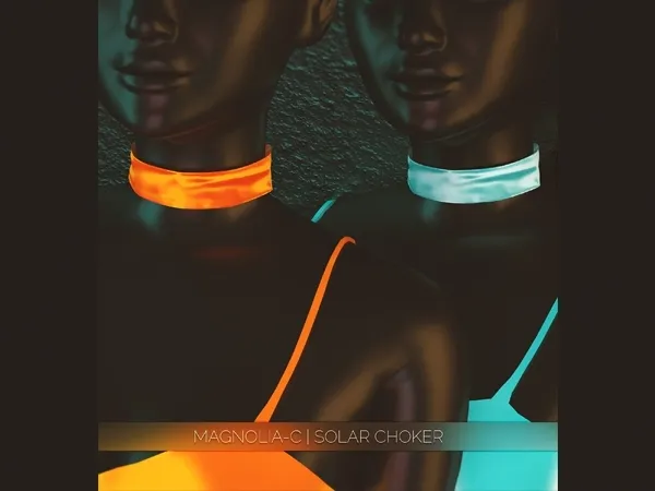 Alpha Magnolia C Solar Choker - The Sims 4 Custom Content