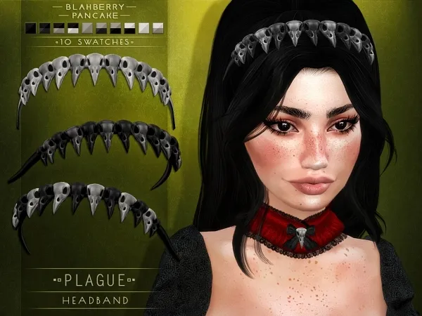 Alpha Blahberry Pancake Plague Headband - The Sims 4 Custom Content