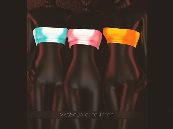 Alpha Magnolia C Pony Top - The Sims 4 Custom Content