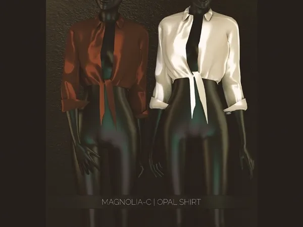 Alpha Magnolia C Opal Shirt - The Sims 4 Custom Content