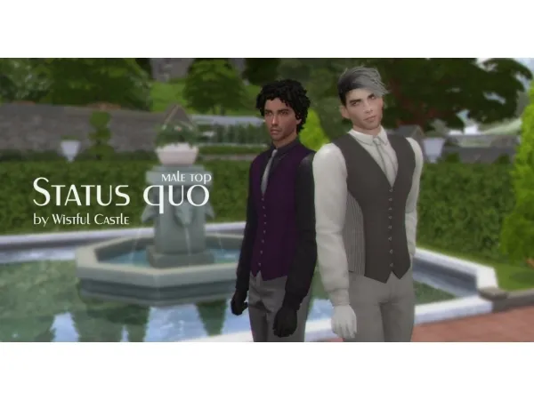 Maxis Match Status quo (male top) by Wistful Castle - The Sims 4 Custom Content
