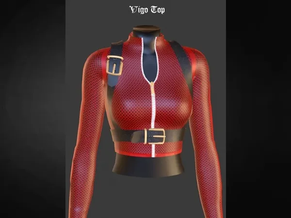 Alpha SlayClassy 109 Vigo Top by slayclassy - The Sims 4 Custom Content
