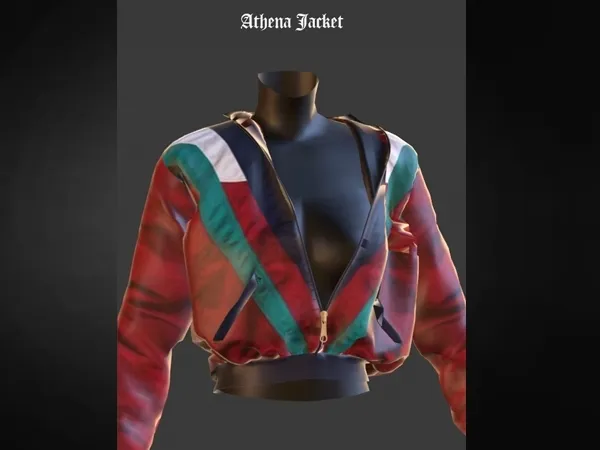Alpha SlayClassy 109 Athena Jacket - The Sims 4 Custom Content