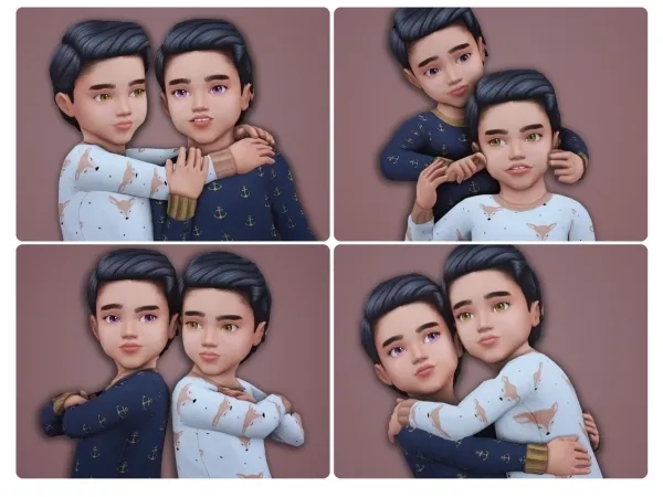 Maxis Match TWINSIES POSES - The Sims 4 Custom Content