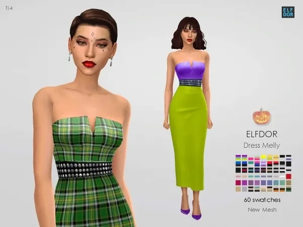 Maxis Match Dress Melly - The Sims 4 Custom Content