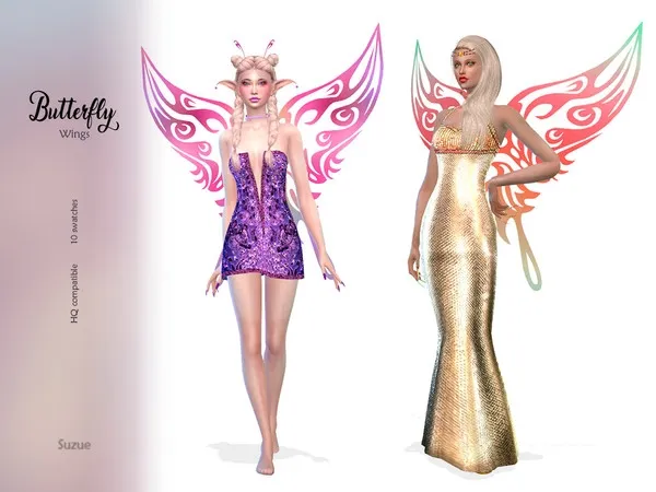 Alpha [Suzue] Butterfly Wings - The Sims 4 Custom Content