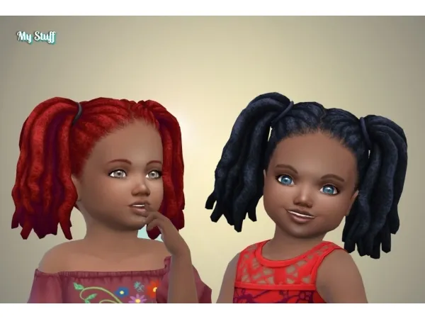 Maxis Match Pigtails Dreads for Toddlers - The Sims 4 Custom Content