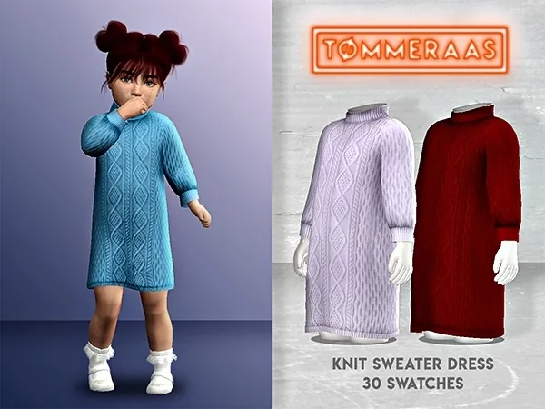Alpha TØMMERAAS Knit Sweater Dress (10) - The Sims 4 Custom Content
