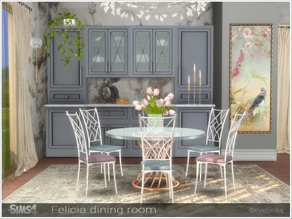 Maxis Match Felicia dining room by thesimsresource - The Sims 4 Custom Content