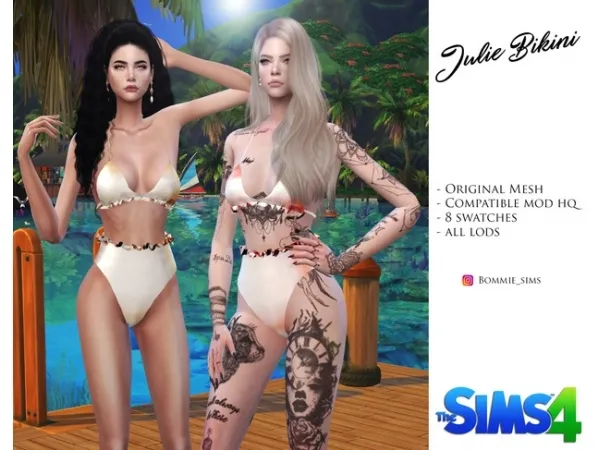 Alpha Julie Bikini - The Sims 4 Custom Content