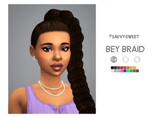 Maxis Match Bey Braid - The Sims 4 Custom Content