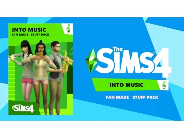 Maxis Match Into Music custom Stuff Pack by NecrodogMTSandS4S - The Sims 4 Custom Content
